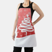 White Christmas Winter Wonderland Snowman Tree Schürze (InSitu)