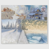 White Christmas Wrapping Paper Geschenkpapier (Flach)