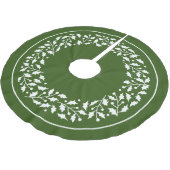 White Chritmas Holly Wreath Polyester Weihnachtsbaumdecke (Schrägansicht)