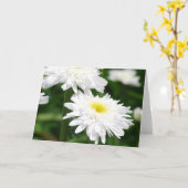 White Chrysanthemas Grußkarten Karte (Gelbe Blume)