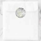 White Chrysanthemum Blume Mums Blume Foto Runder Aufkleber (Tasche)