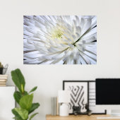 White Chrysanthemum Canvas Print Poster (Heimbüro)
