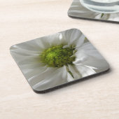 White Chrysanthemum Cork Untersetzer (Linke Seite)