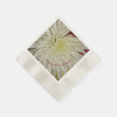 White Chrysanthemum Happiness Blooms anpassbar Serviette (Ecke)