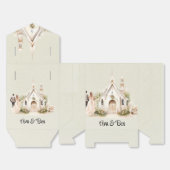 White Church Watercolor Wedding Geschenkschachtel (Ungefaltet)