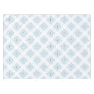 White Circles Gold Kreuz Christliche Taufe Tischdecke
