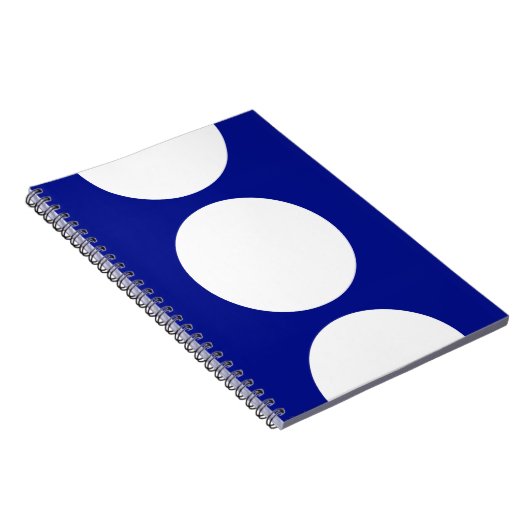 White Circles on Blue Notebook Notizblock (Rechte Seite)