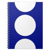 White Circles on Blue Notebook Notizblock (Vorderseite)
