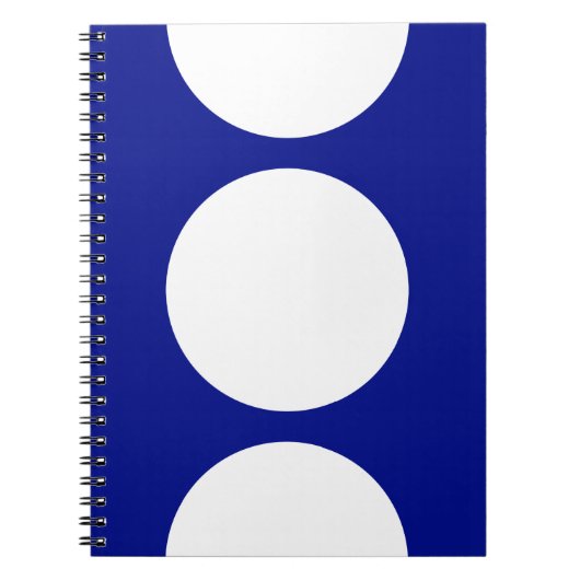 White Circles on Blue Notebook Notizblock (Vorderseite)