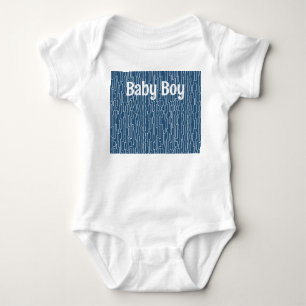 White Circuit Linien Baby Strampler