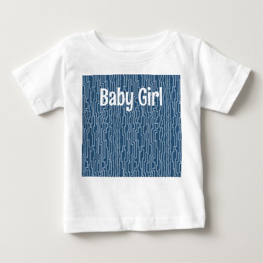 White Circuit Linien Baby T-shirt (Vorderseite)