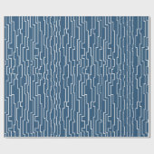 White Circuit Linien Geschenkpapier (Flach)