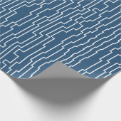 White Circuit Linien Geschenkpapier (Ecke)