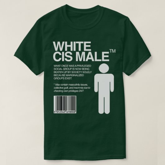 White CIS Male LGBTQ LGBT Queer Marxist Liberal 2 T-Shirt (Design vorne)
