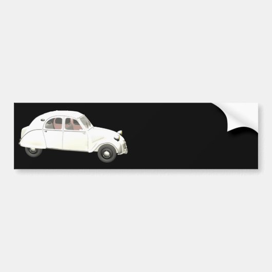 White Citroen 2CV Autoaufkleber (Vorne)