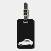 White Citroen 2CV deux chevaux Gepäckanhänger (Vorderseite vertikal)