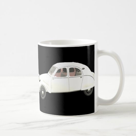 White Citroen 2CV Kaffeetasse (Rechts)