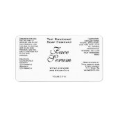 White Classic Face Serum Dropper Bottle Label Adressaufkleber (Vorne)