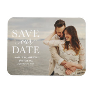 White Classic Overlay Datum speichern Magnet