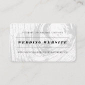 White Classic Rustic Woodgrain Hochzeitswebsite QR Begleitkarte (Vorderseite)