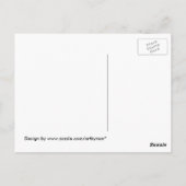 White Classic Skull Red Hearts Postkarte (Rückseite)
