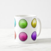 White Classic Tasse Cup Brilliant 3D Balls Tasten (VorderseiteRechts)