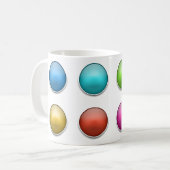 White Classic Tasse Cup Brilliant 3D Balls Tasten (Vorderseite Links)