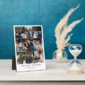 White Clean Mr & Mrs. Wedding Foto Collage Fotoplatte (Seite)