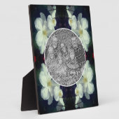 White Clematics Blume ergänzen Ihr eigenes Foto Fotoplatte (Seite)