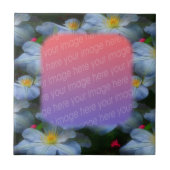 White Clematis Blume Ihr Foto Tile Fliese (Vorderseite)