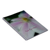 White Clematis Flower Personalized Notizblock (Rechte Seite)