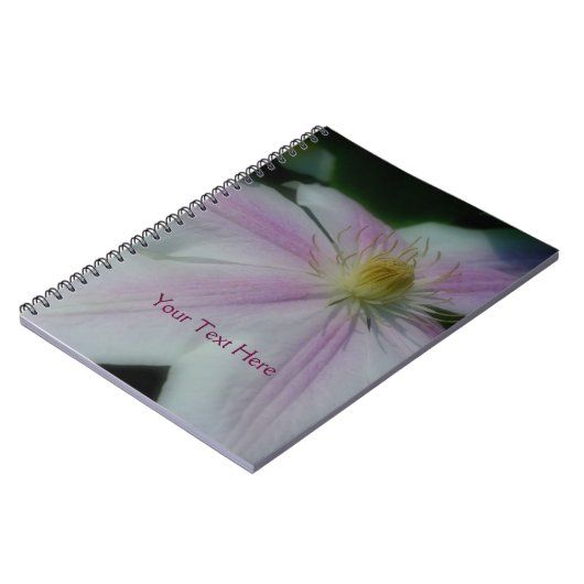 White Clematis Flower Personalized Notizblock (Linke Seite)