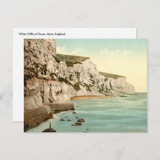 White Cliffs of Dover, Kent, England Postkarte (Vorne/Hinten)