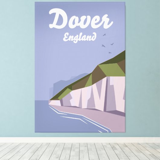 White Cliffs of Dover Reiseplakat Leinwanddruck (Insitu (Holzboden))