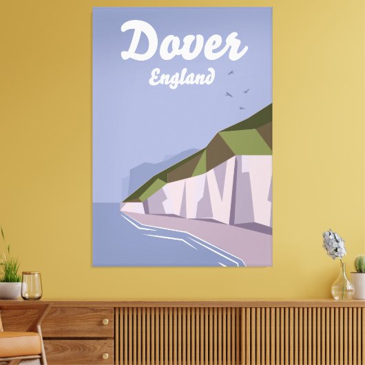 White Cliffs of Dover Reiseplakat Leinwanddruck (Insitu (Wohnzimmer))