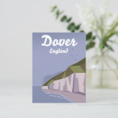 White Cliffs of Dover Reiseplakat Postkarte (Stehend Vorderseite)
