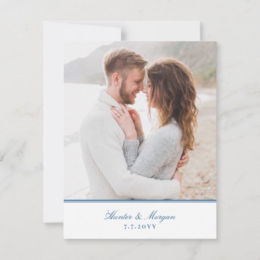 White Cliffs Plymouth Cape Cod Wedding Save The Date (Rückseite)