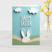White Cloud Easter Scene Card Karte (Gelbe Blume)