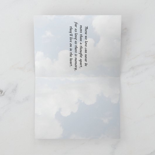 White Cloud Sympathy Karte (Innenseite)