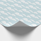 White Clouds Aqua Blue Sky Geschenkpapier (Ecke)