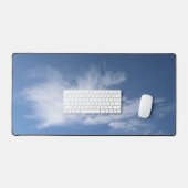 White Clouds Blue Sky Modernes Foto Schreibtischunterlage (Tastatur & Maus)