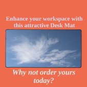 White Clouds Blue Sky Modernes Foto Schreibtischunterlage