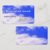 White Clouds Blue Sky Nature Fotografy Modern Visitenkarte (Vorne/Hinten)