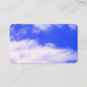 White Clouds Blue Sky Nature Fotografy Modern Visitenkarte (Rückseite)