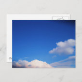 White Clouds & Blue Sky Postkarte (Vorne/Hinten)