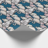 White Clouds cat in the cloudy day Geschenkpapier (Ecke)