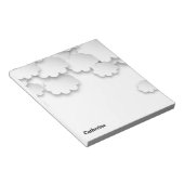 White Clouds Sky Dreamy 3D Paper Schnitte Notizblock (angewinkelt)