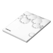 White Clouds Sky Dreamy 3D Paper Schnitte Notizblock (Rotiert)