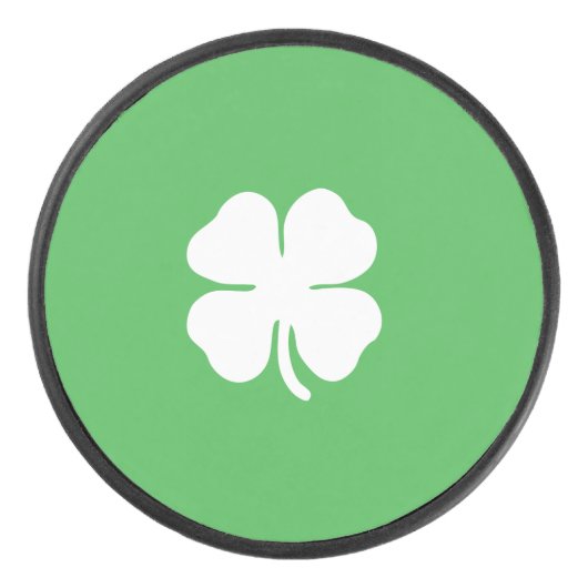 White Clover Leaf Hockey Puck (Vorderseite)