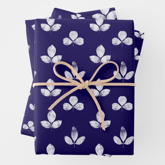 White Clover Navy Blue Geschenkpapier Set (Beispiel)